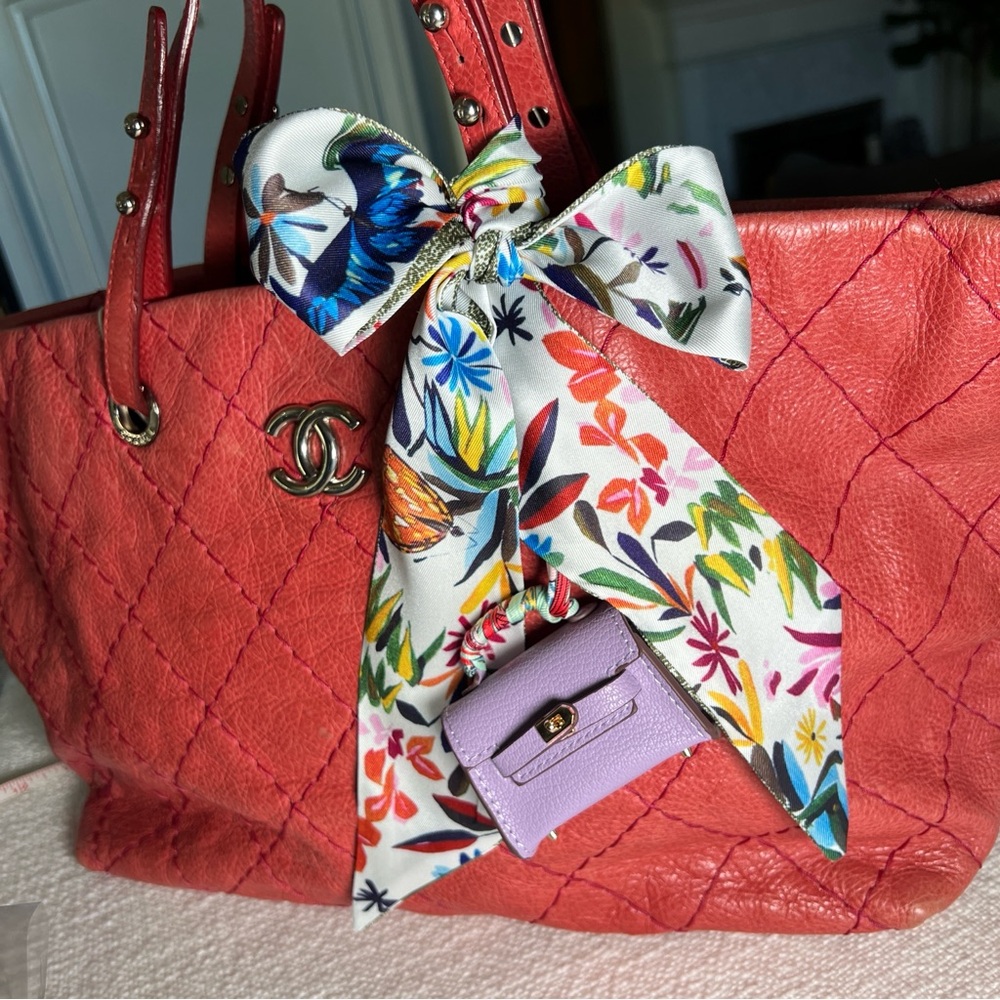 Authentic Chanel On The Road Quilted Leather Tote